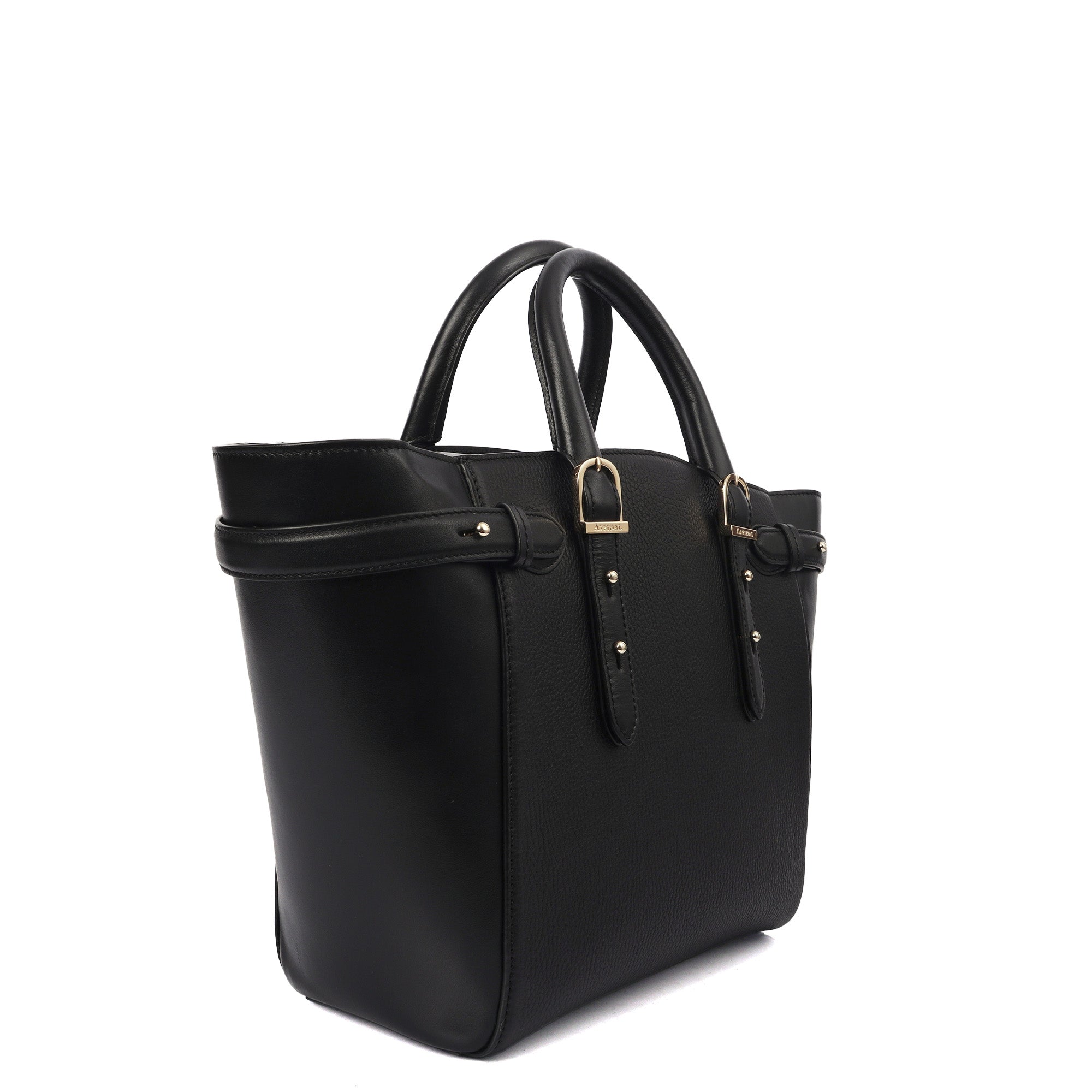 Aspinal of London Tote Marylebone Small in Black, Leather