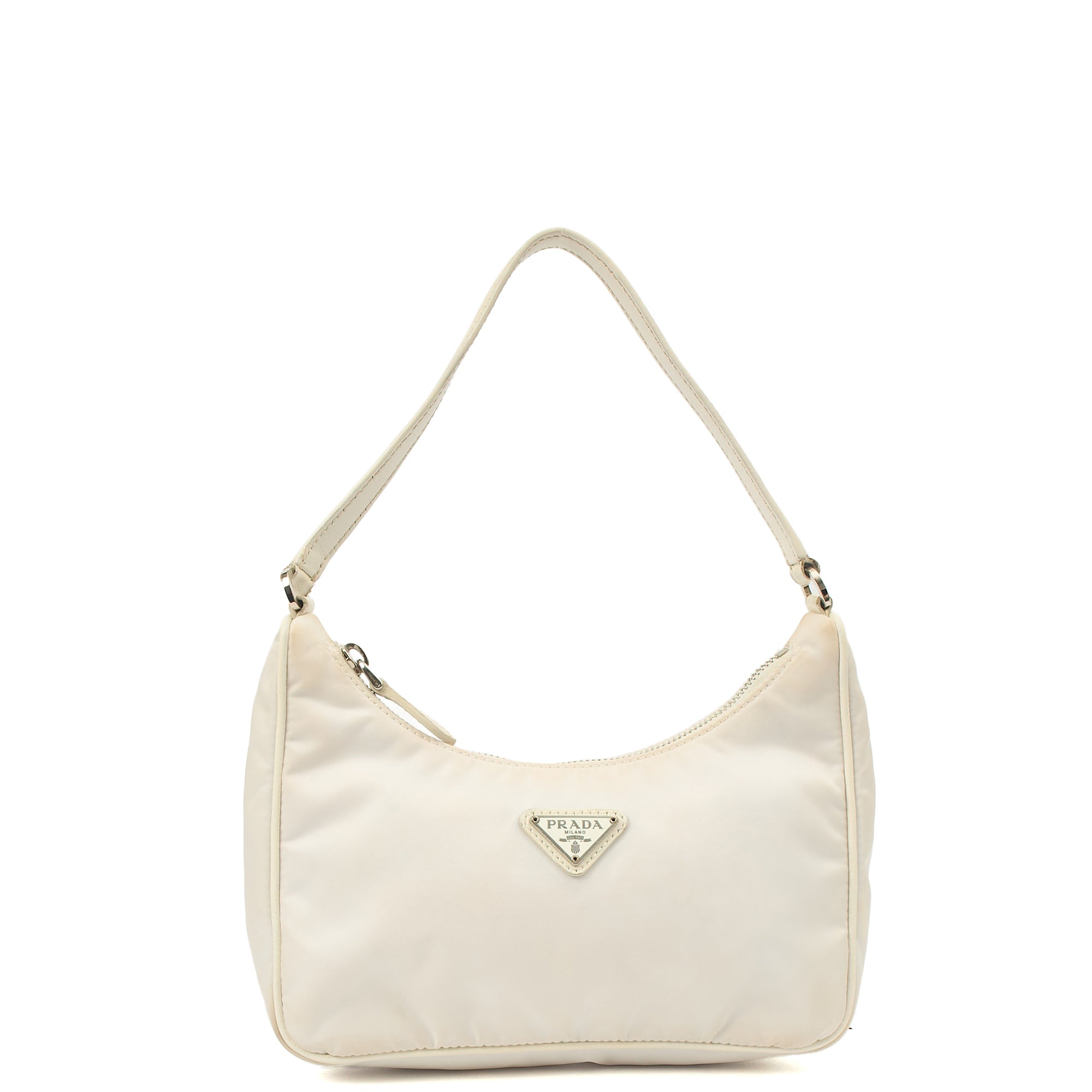 Prada Mini Bag Re-Edition 2005 Re-Nylon Bag in White, Canvas