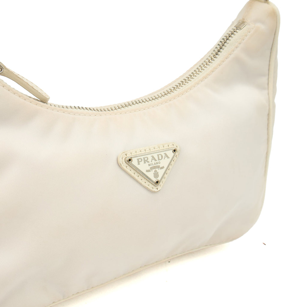 Prada Mini Bag Re-Edition 2005 Re-Nylon Bag in White, Canvas