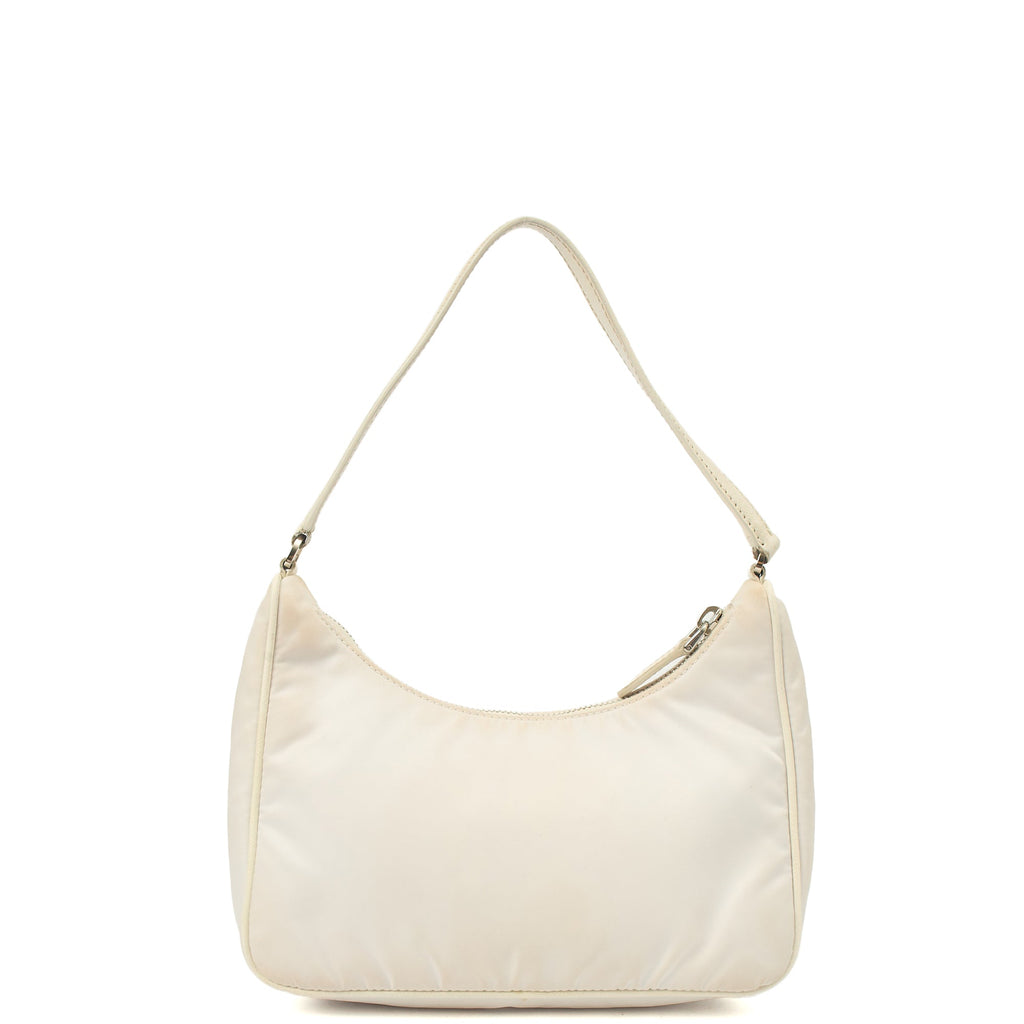 Prada Mini Bag Re-Edition 2005 Re-Nylon Bag in White, Canvas