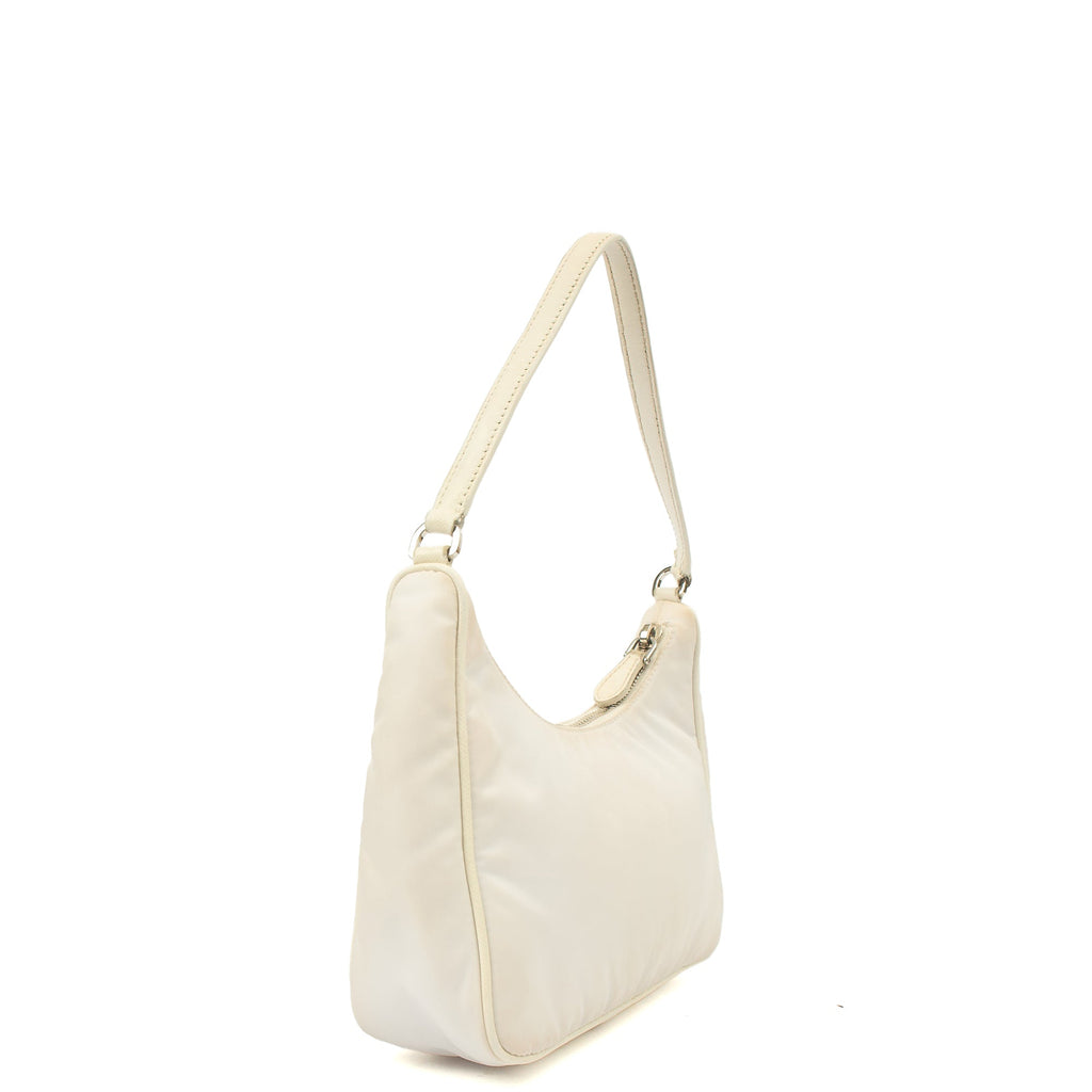 Prada Mini Bag Re-Edition 2005 Re-Nylon Bag in White, Canvas