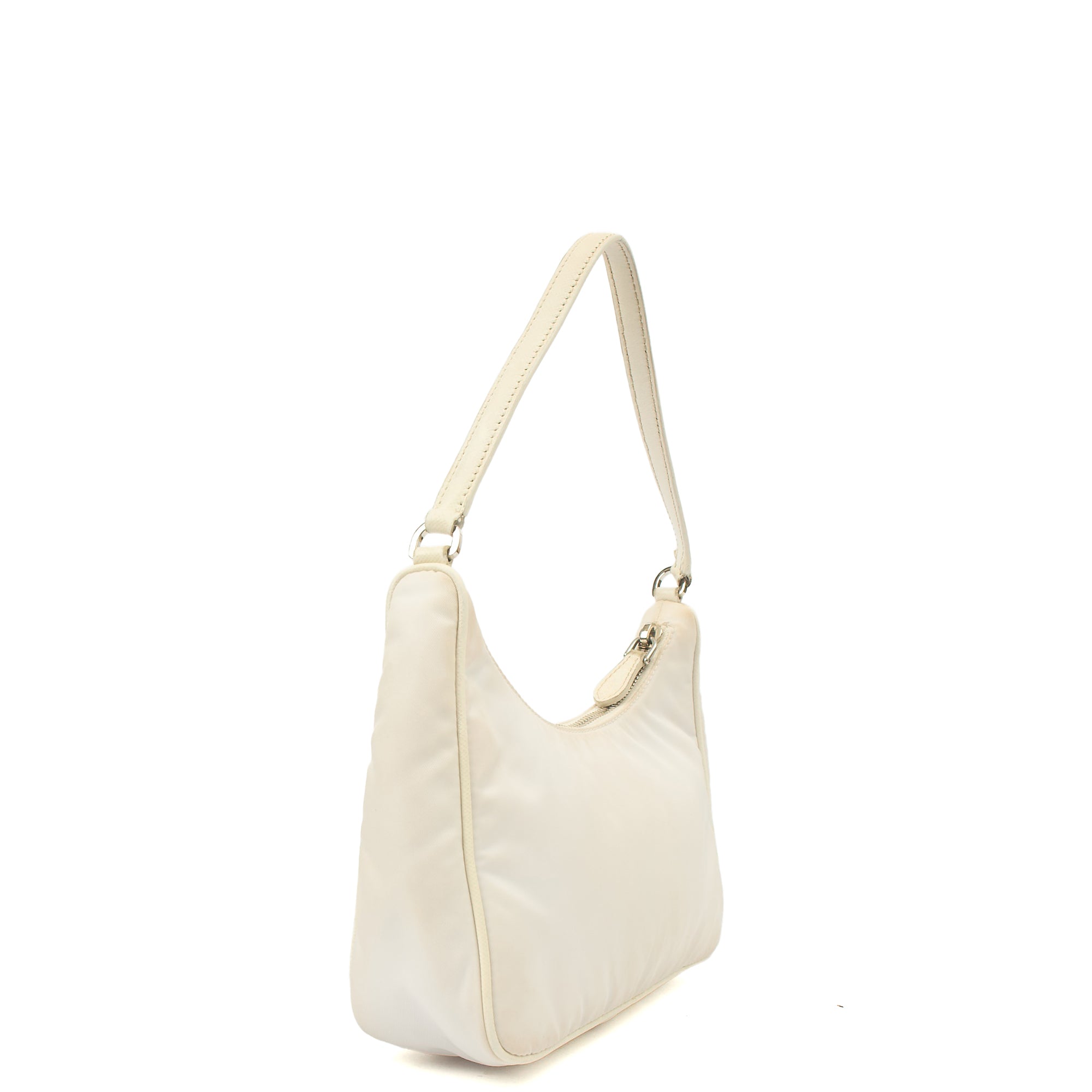 Prada Mini Bag Re-Edition 2005 Re-Nylon Bag in White, Canvas