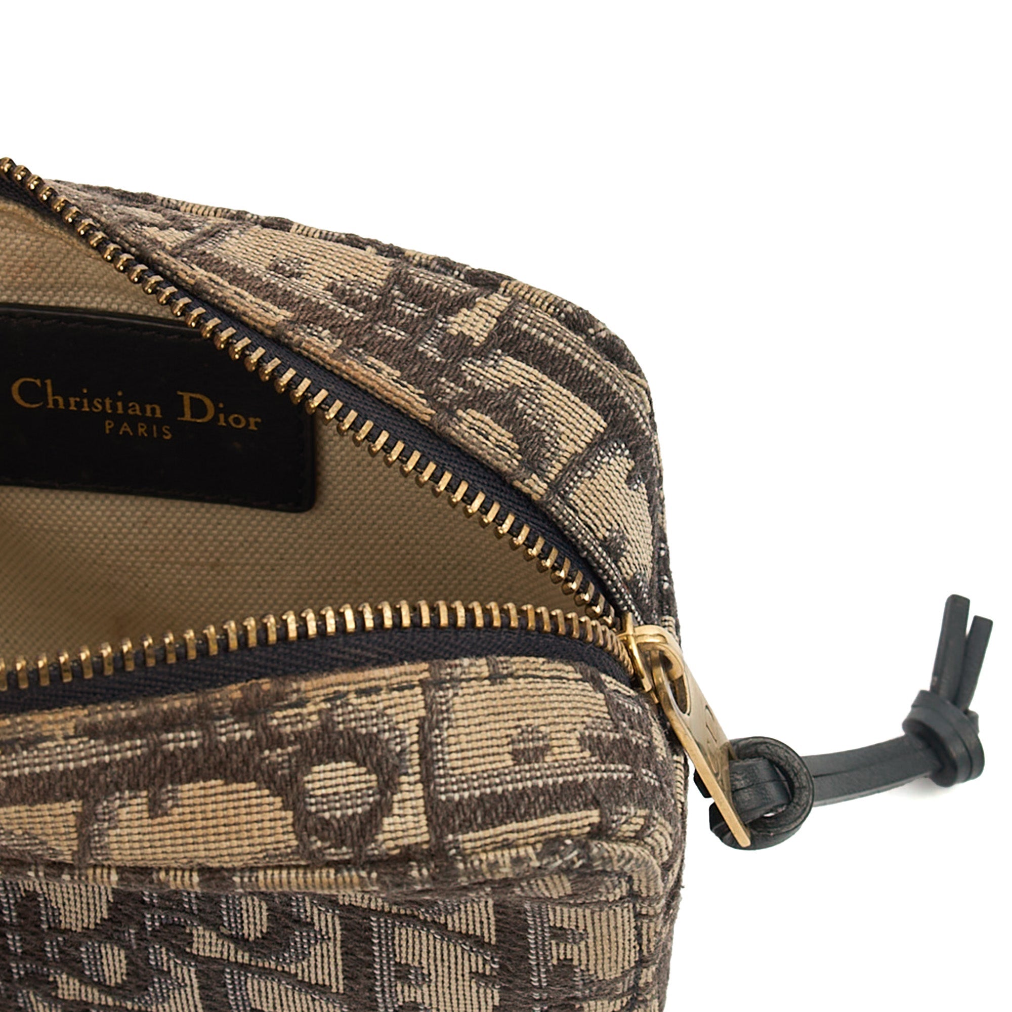 Christian Dior Cross Body Saddle Belt Pouch in Blue, Dior Oblique Embroidery