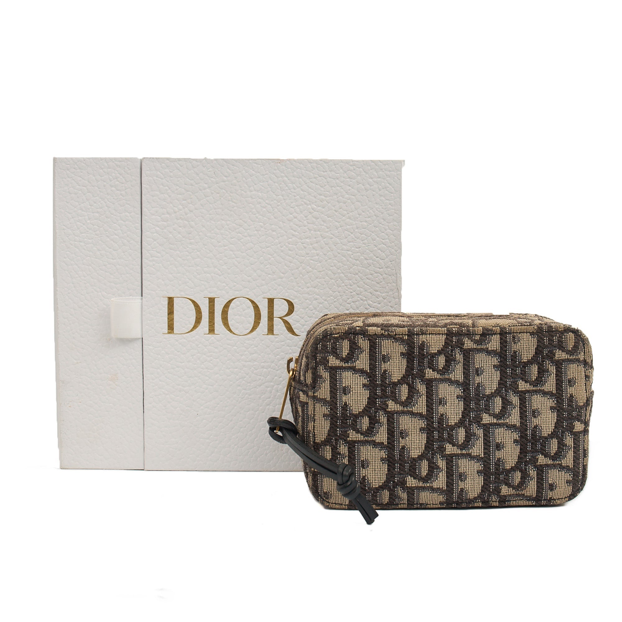 Christian Dior Cross Body Saddle Belt Pouch in Blue, Dior Oblique Embroidery