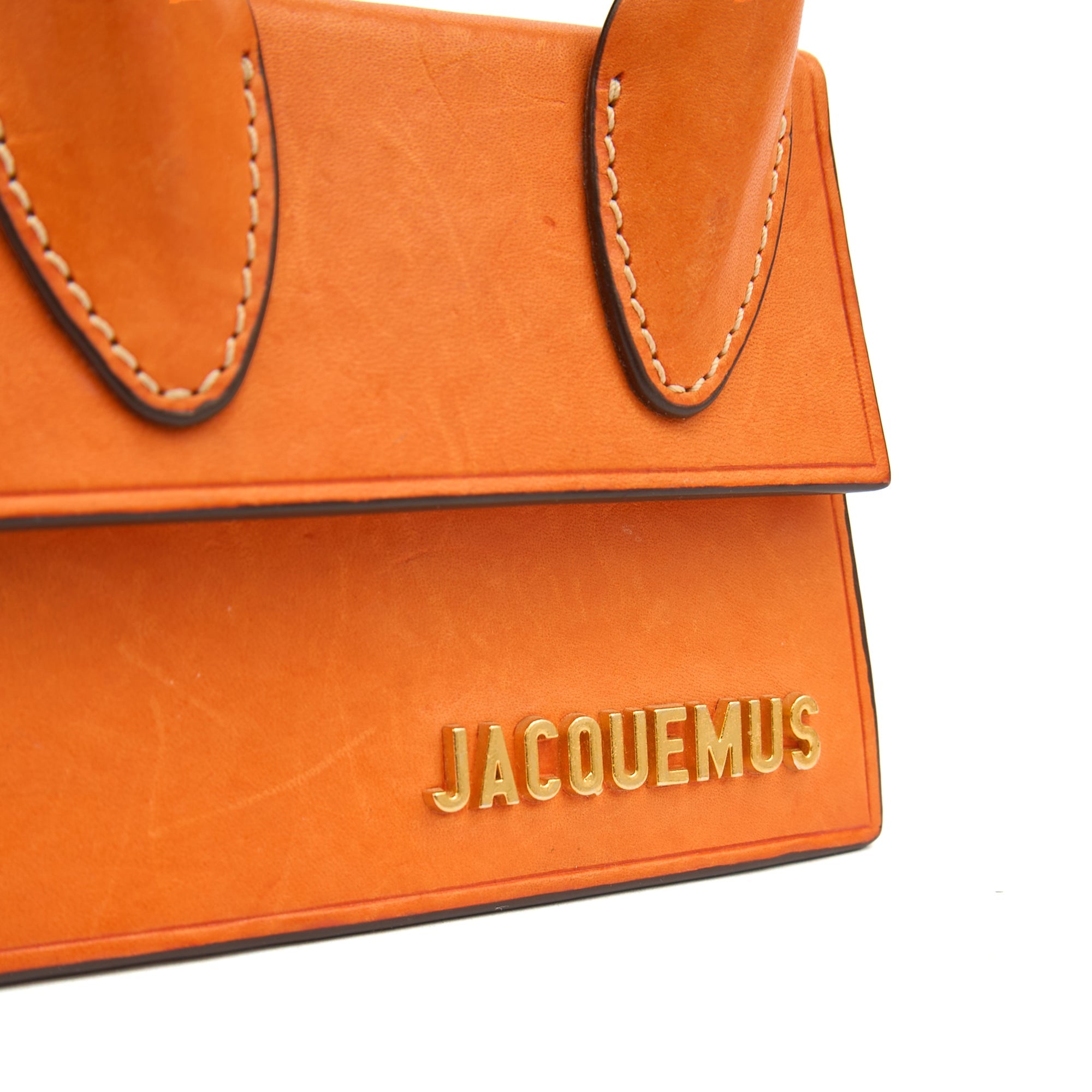 Jacquemus Mini Bag Le Chiquito in Orange, Leather