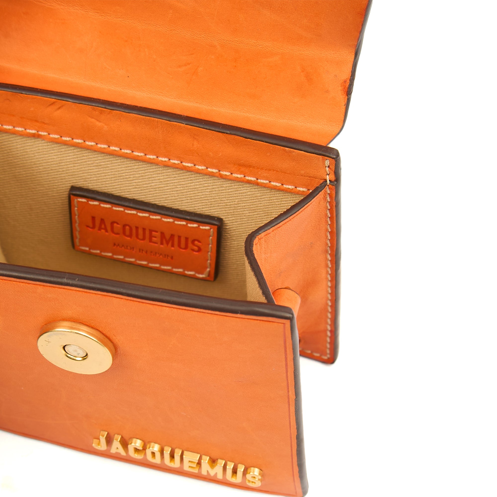 Jacquemus Mini Bag Le Chiquito in Orange, Leather