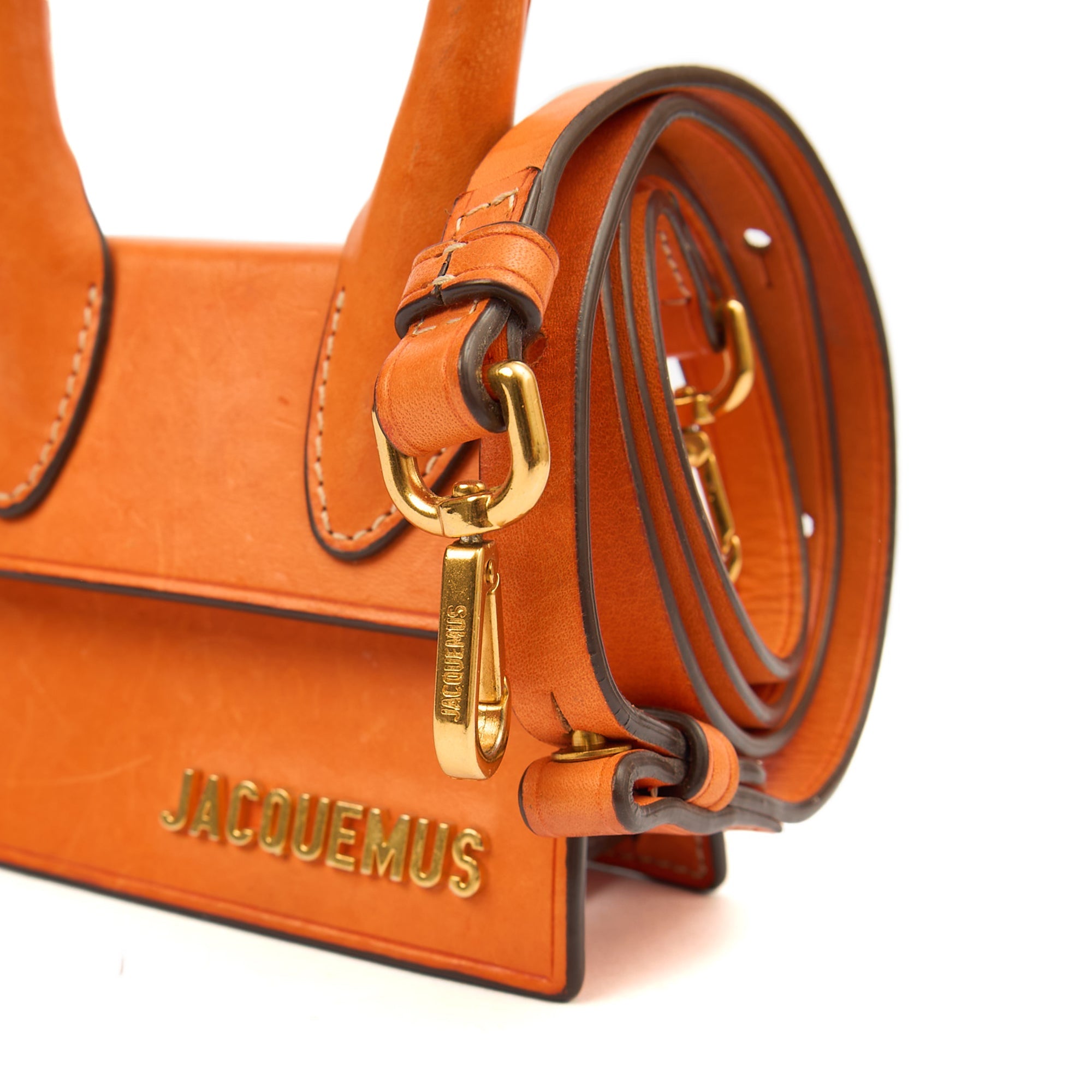 Jacquemus Mini Bag Le Chiquito in Orange, Leather
