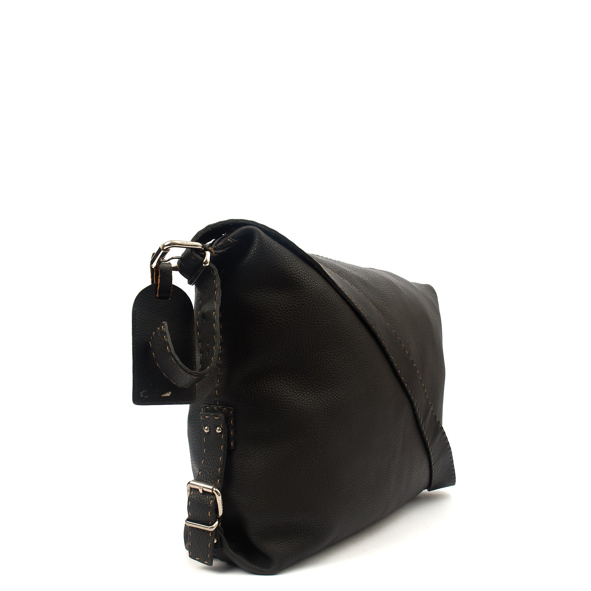 Fendi Tote Shoulder Bag in Black, Leather
