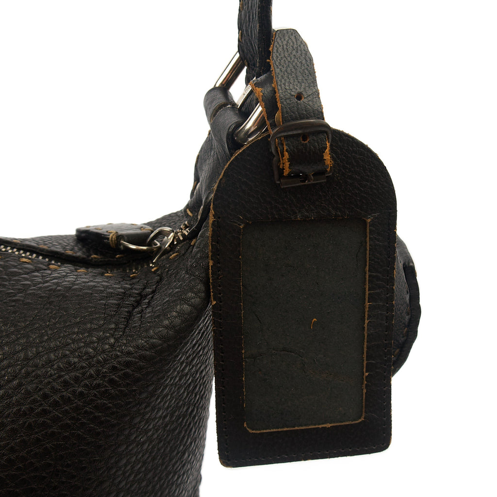 Fendi Tote Shoulder Bag in Black, Leather