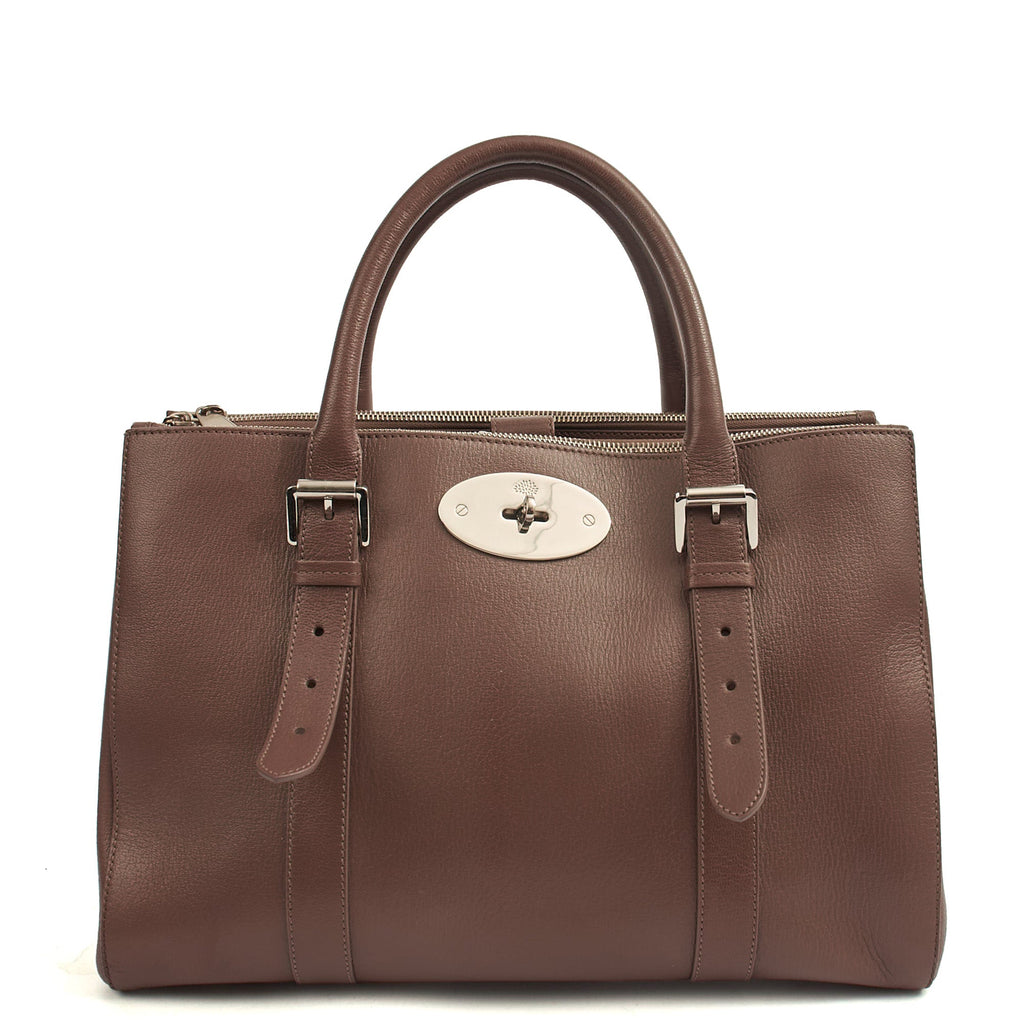 Mulberry Tote Bayswater Double Zip Tote in Putty, Leather