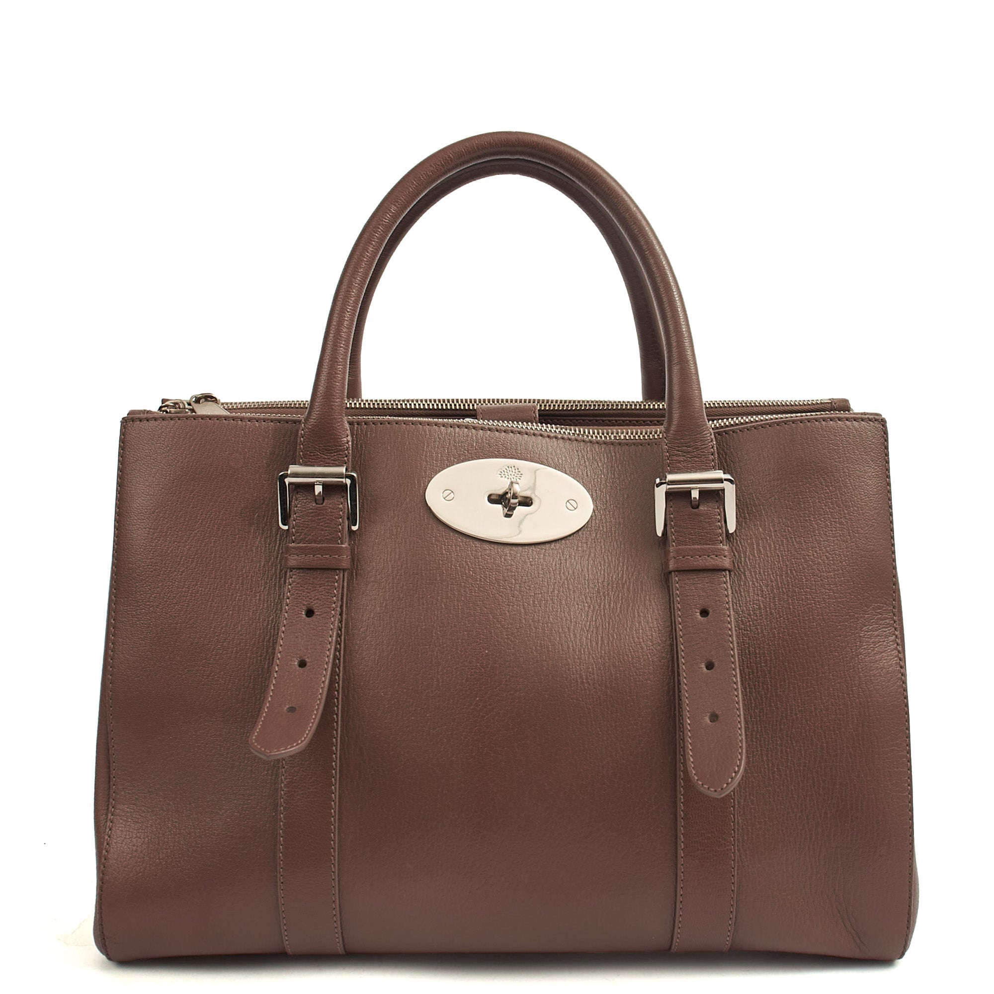 Mulberry Tote Bayswater Double Zip Tote in Putty, Leather