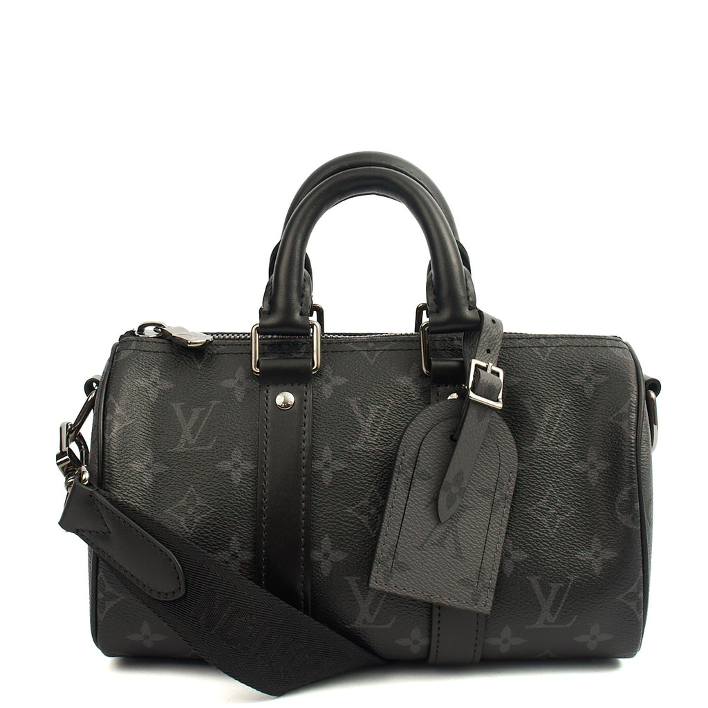 Louis Vuitton Cross Body Keepall 25 Bandouliere in Monogram Eclipse, Canvas