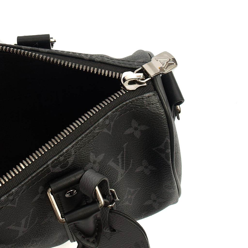 Louis Vuitton Cross Body Keepall 25 Bandouliere in Monogram Eclipse, Canvas