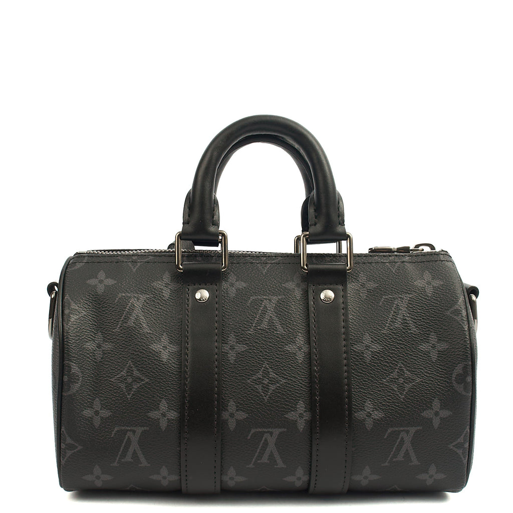 Louis Vuitton Cross Body Keepall 25 Bandouliere in Monogram Eclipse, Canvas
