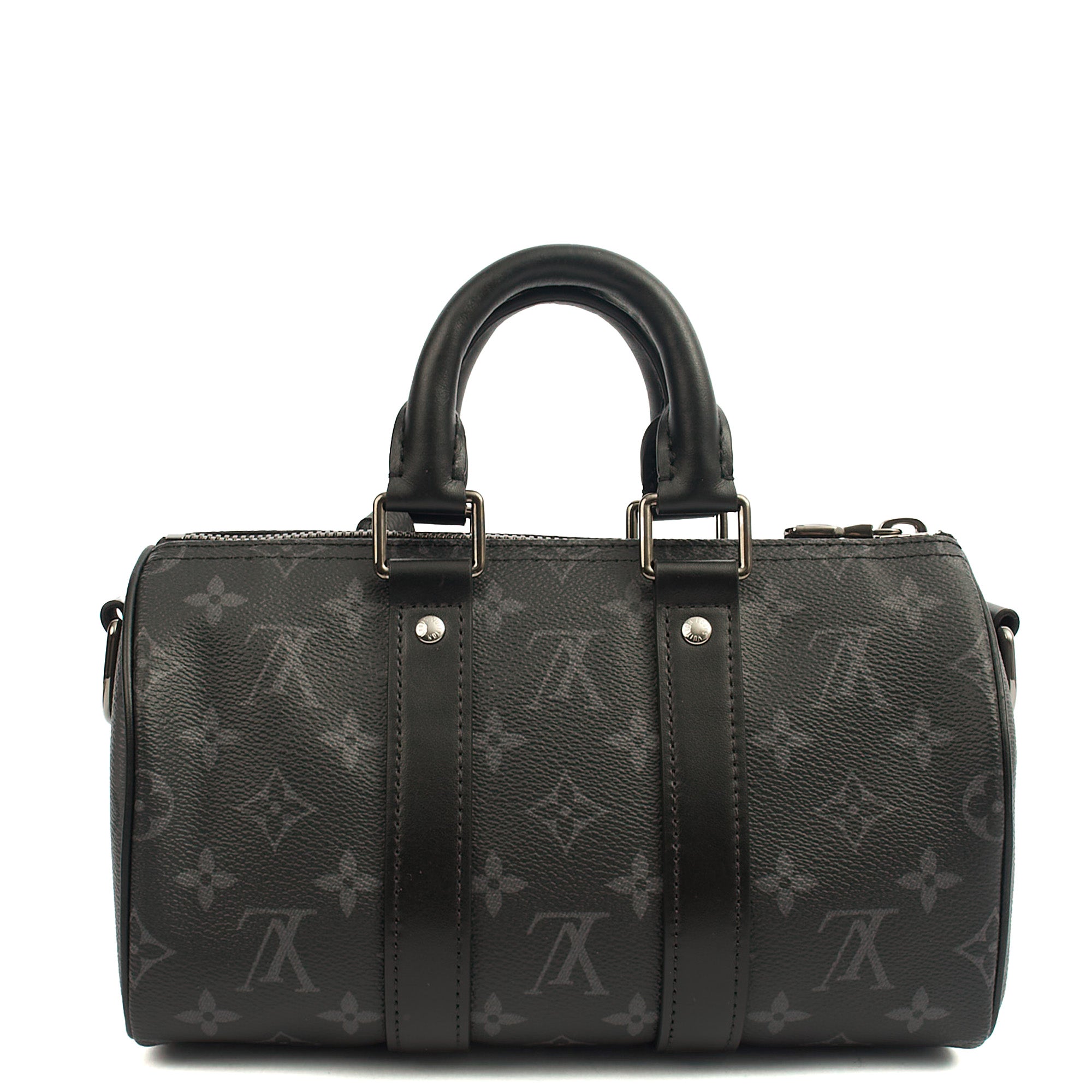 Louis Vuitton Cross Body Keepall 25 Bandouliere in Monogram Eclipse, Canvas