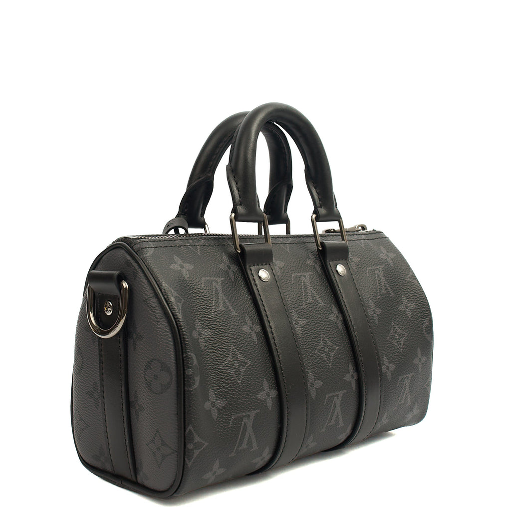 Louis Vuitton Cross Body Keepall 25 Bandouliere in Monogram Eclipse, Canvas