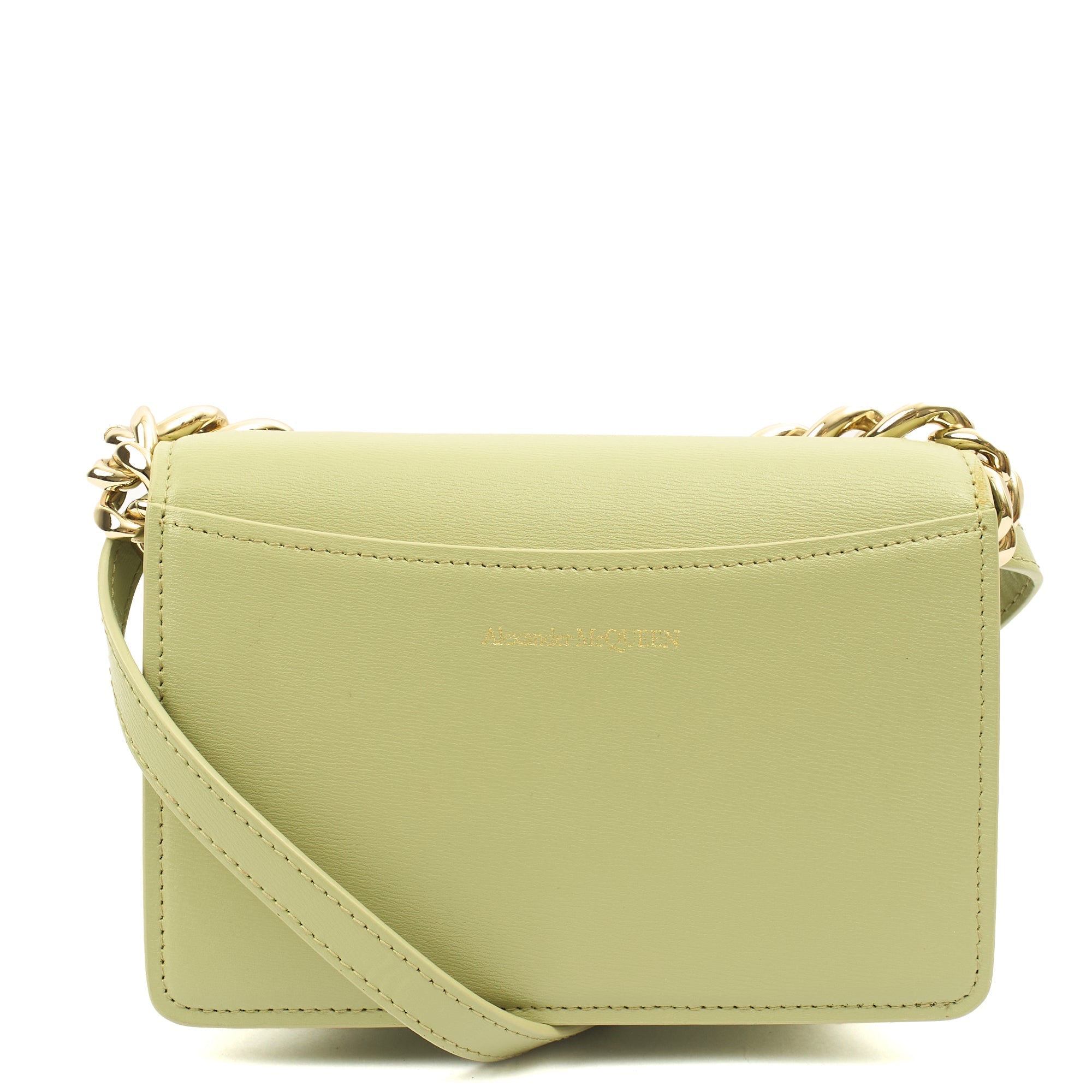 Alexander McQueen Cross Body Knuckle Crossbody in Green, Leather