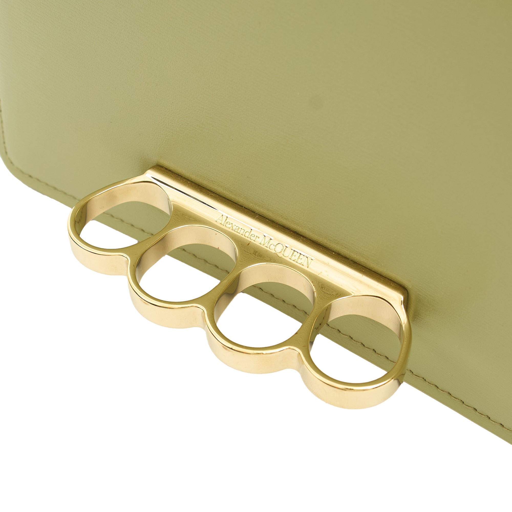 Alexander McQueen Cross Body Knuckle Crossbody in Green, Leather