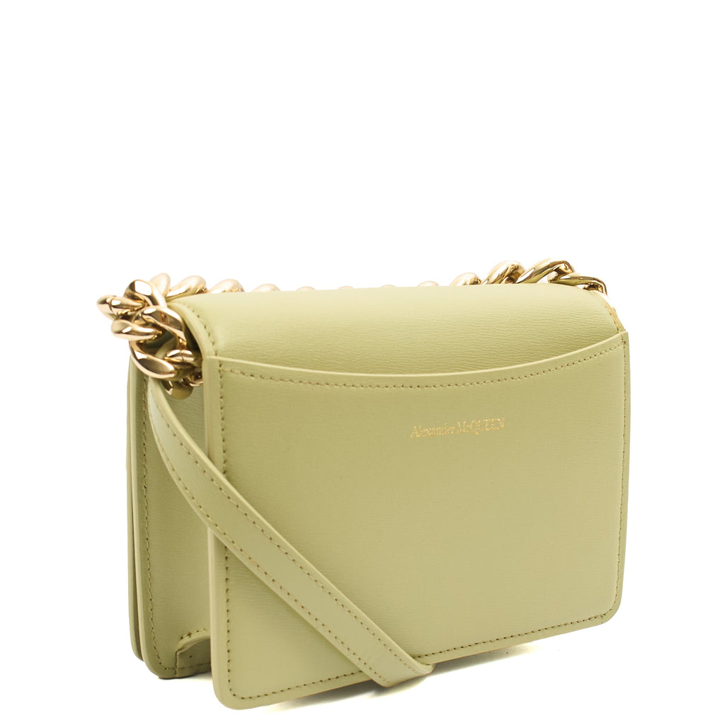 Alexander McQueen Cross Body Knuckle Crossbody in Green, Leather