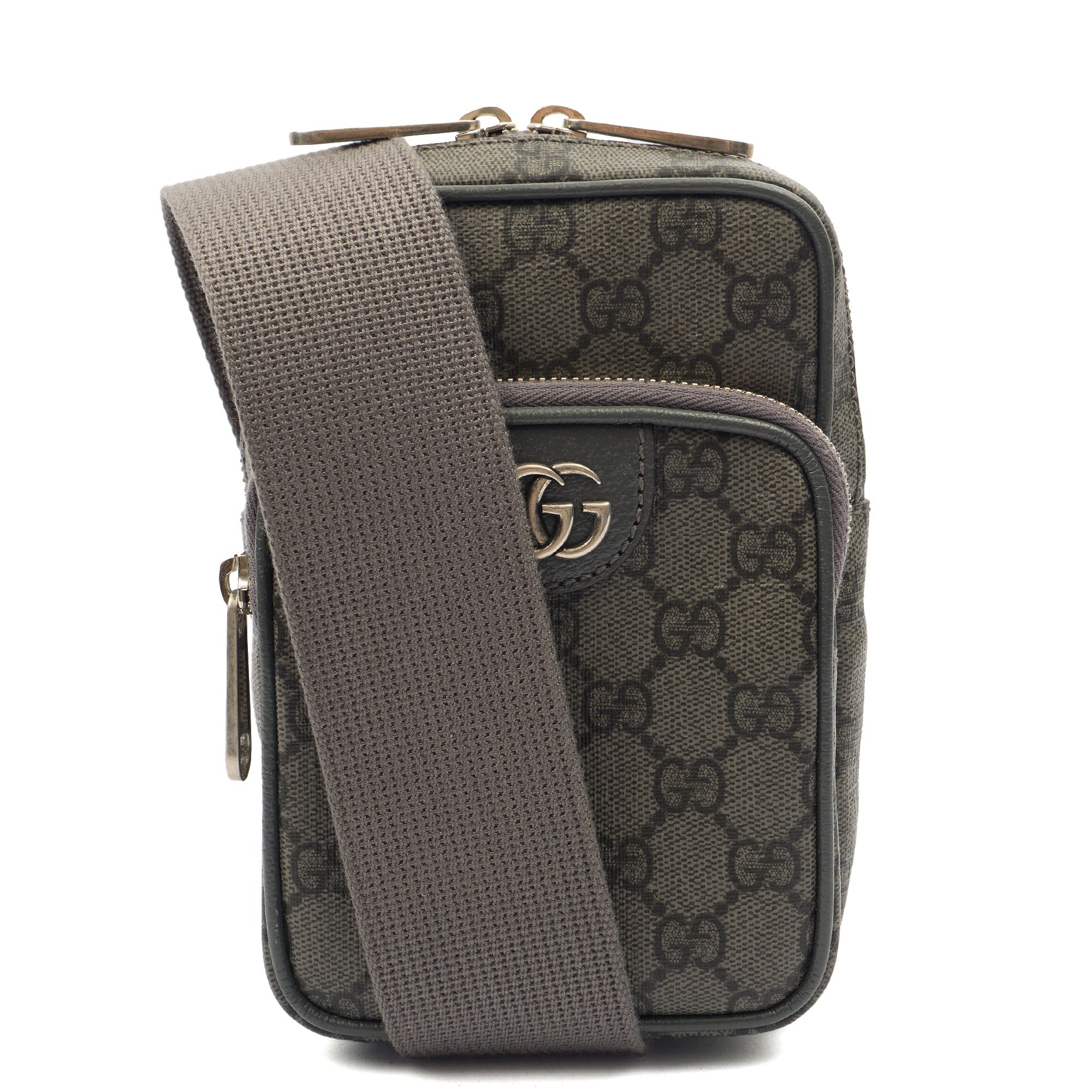 Gucci Cross Body Ophidia Crossbody in Grey, Leather