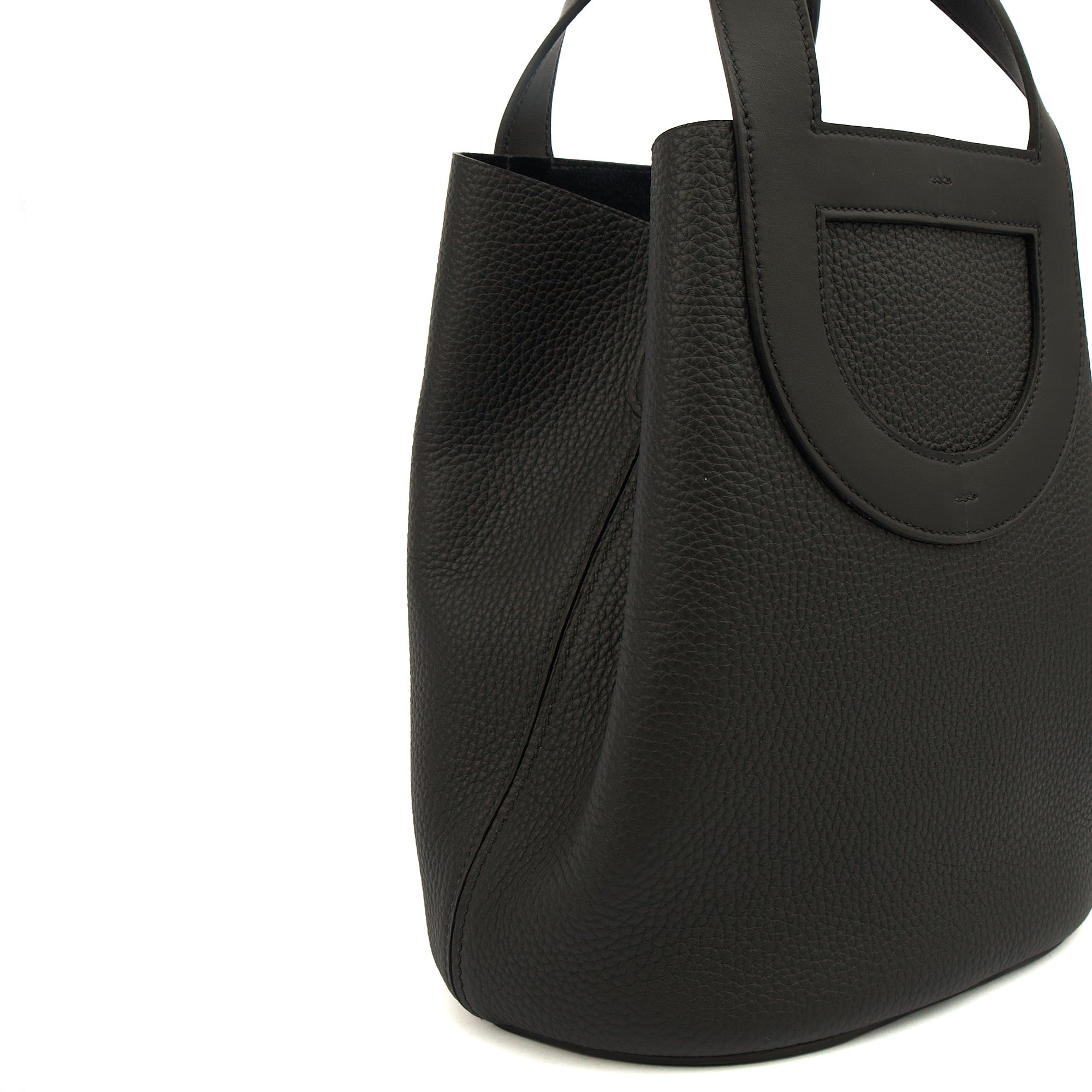 Hermes Tote In The Loop in Black, Togo Leather