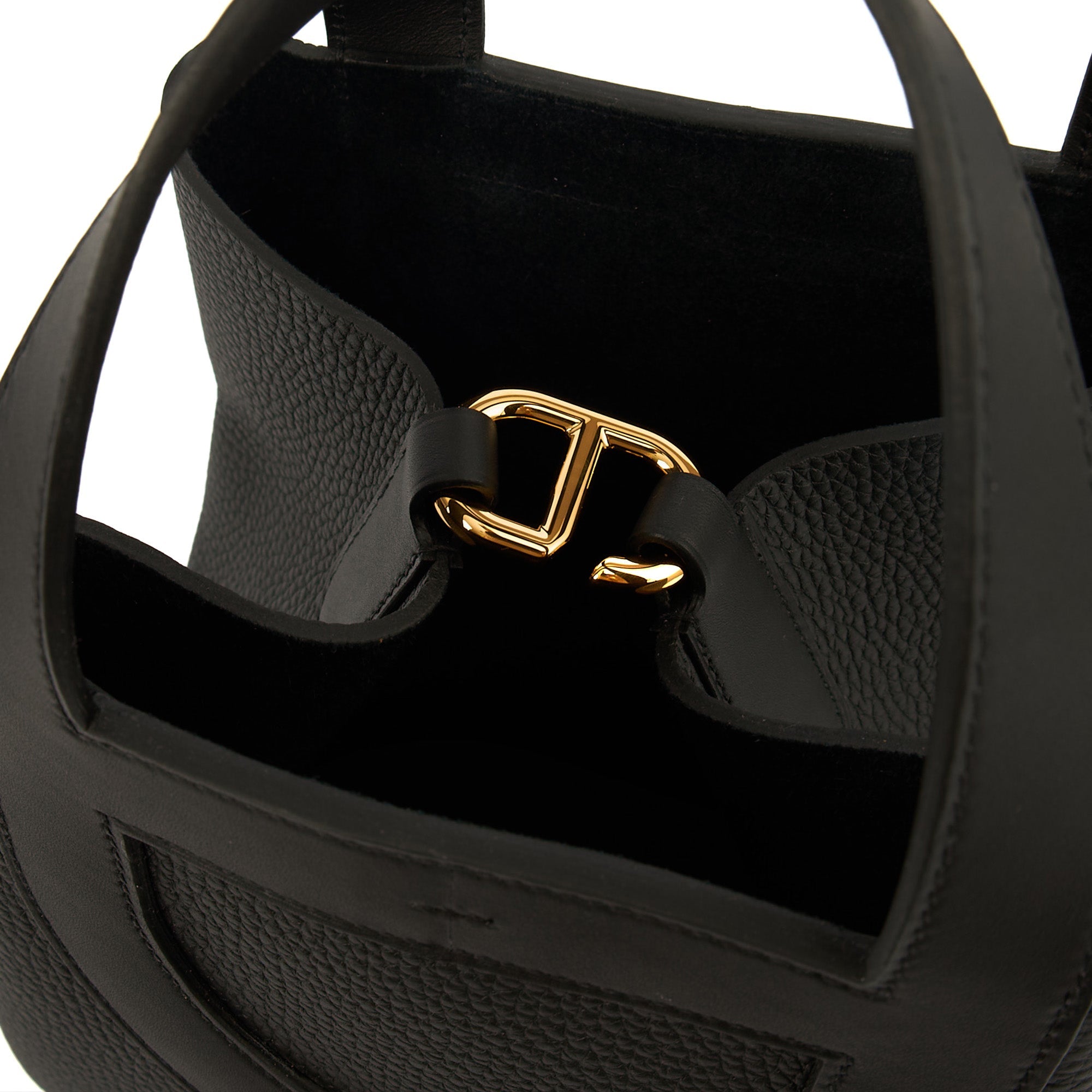 Hermes Tote In The Loop in Black, Togo Leather