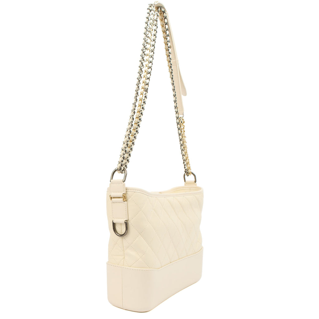 Chanel Shoulder Bag Gabrielle Hobo - Large in Cream, Leather