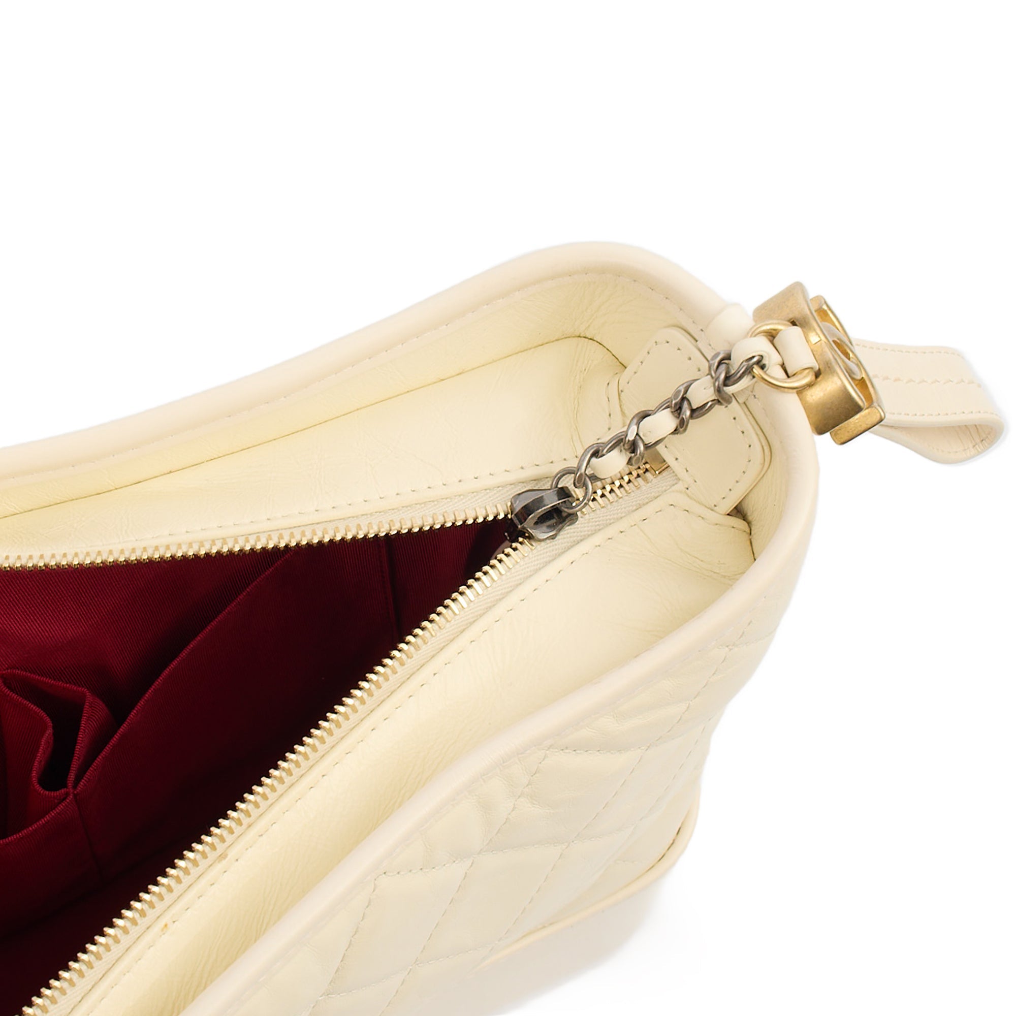 Chanel Shoulder Bag Gabrielle Hobo - Large in Cream, Leather