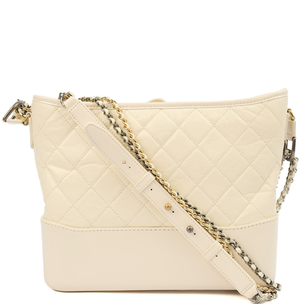Chanel Shoulder Bag Gabrielle Hobo - Large in Cream, Leather