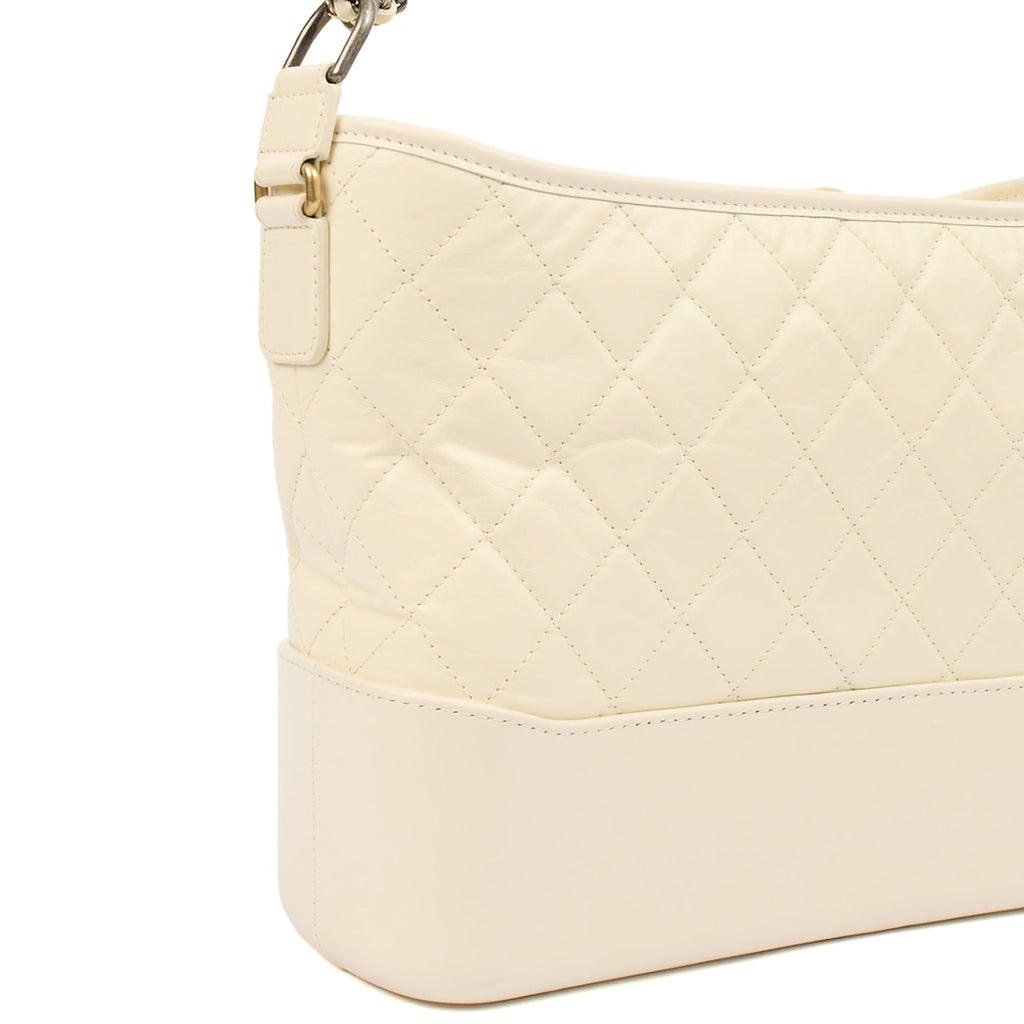 Chanel Shoulder Bag Gabrielle Hobo - Large in Cream, Leather