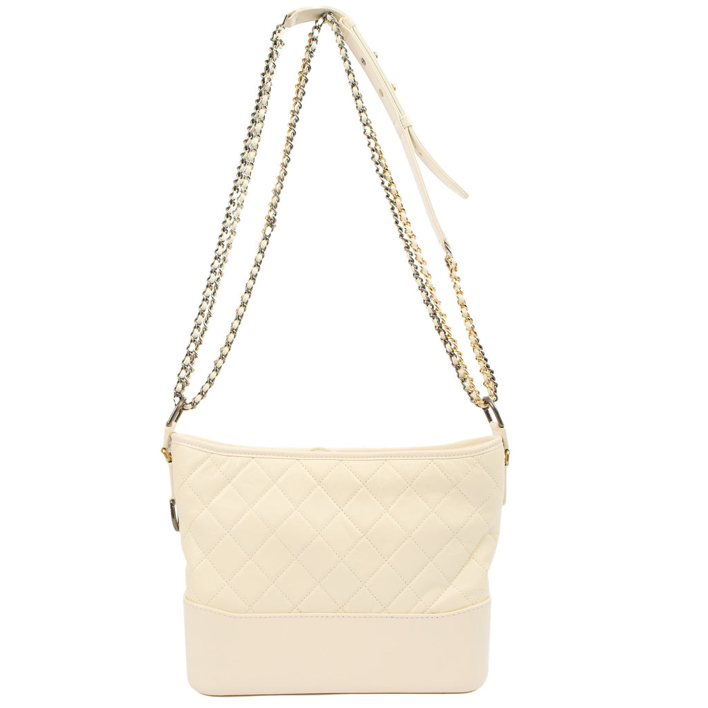 Chanel Shoulder Bag Gabrielle Hobo - Large in Cream, Leather