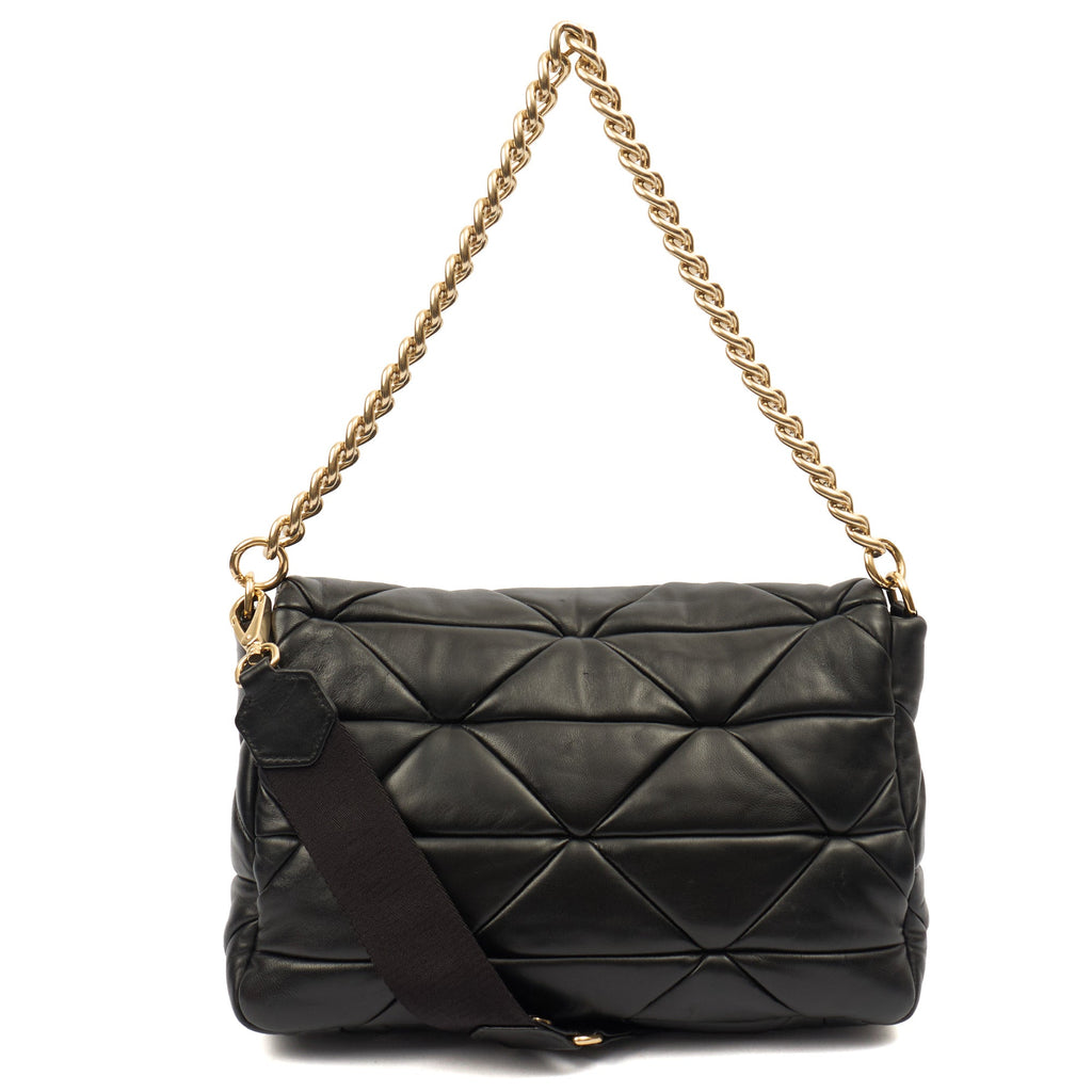 Prada Cross Body System Patchwork bag in Black, Leather