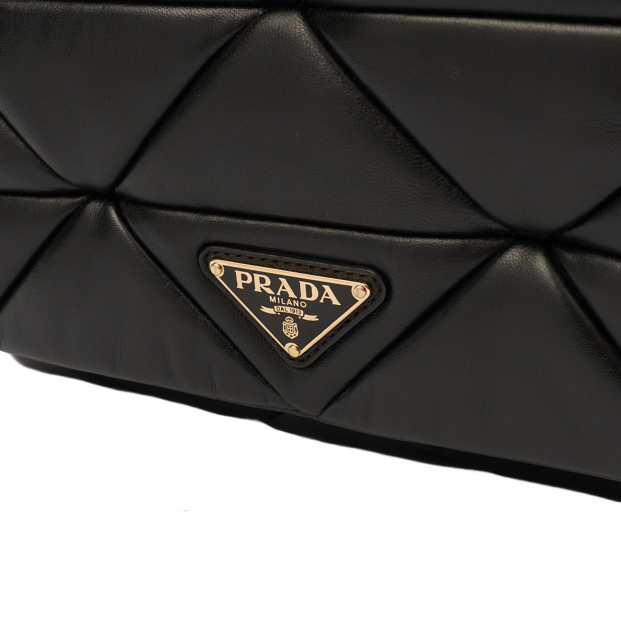 Prada Cross Body System Patchwork bag in Black, Leather