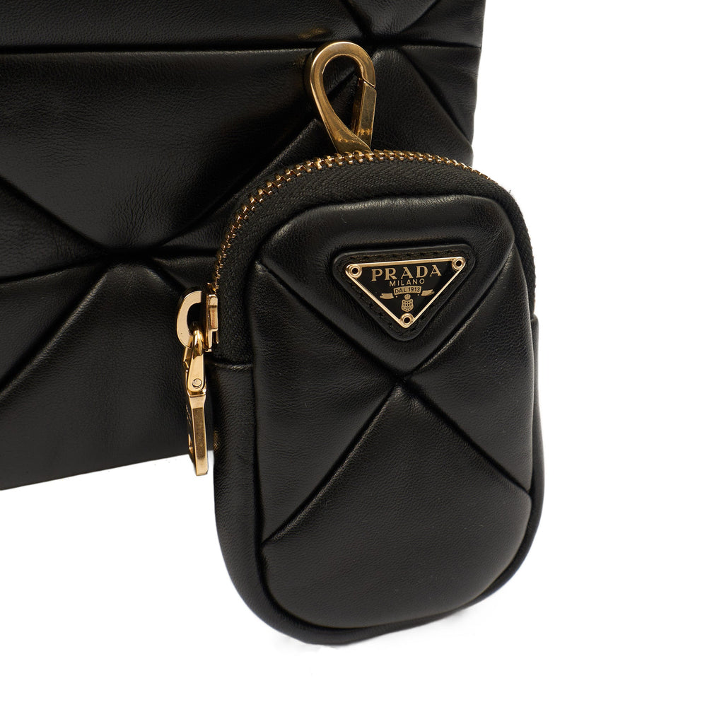 Prada Cross Body System Patchwork bag in Black, Leather