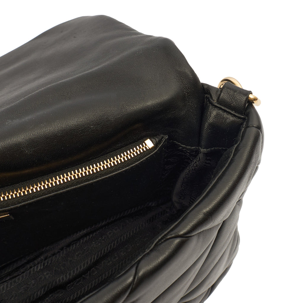 Prada Cross Body System Patchwork bag in Black, Leather