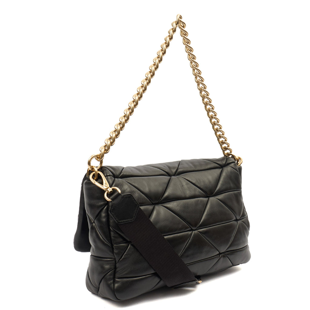 Prada Cross Body System Patchwork bag in Black, Leather