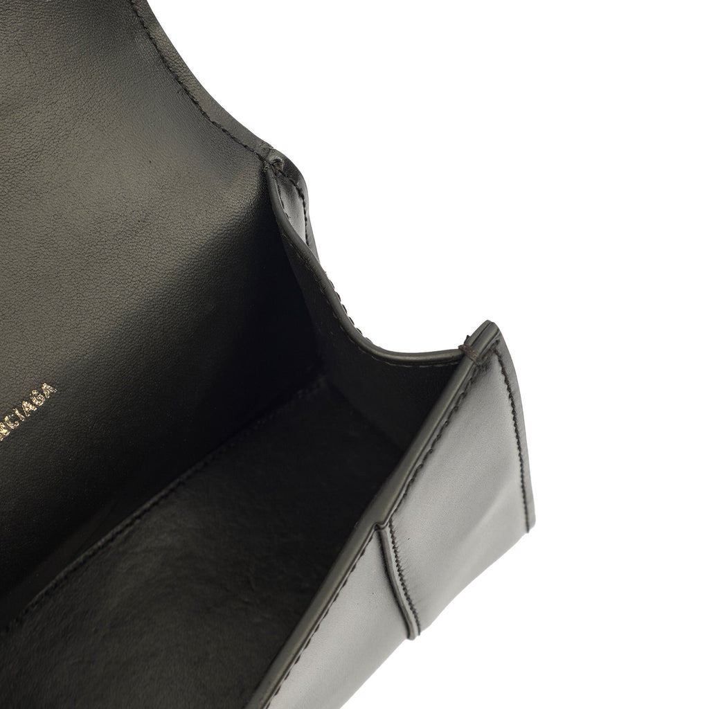 Balenciaga Top Handle Hourglass Top Handle XS in Black, Veau (Calfskin)