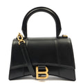 Balenciaga Top Handle Hourglass Top Handle XS in Black, Veau (Calfskin)