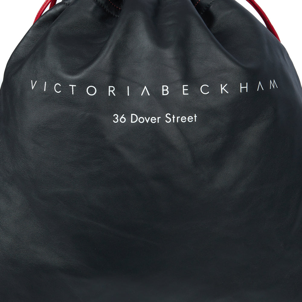 Victoria Beckham Tote Drawstring Bucket Bag in Black, Leather