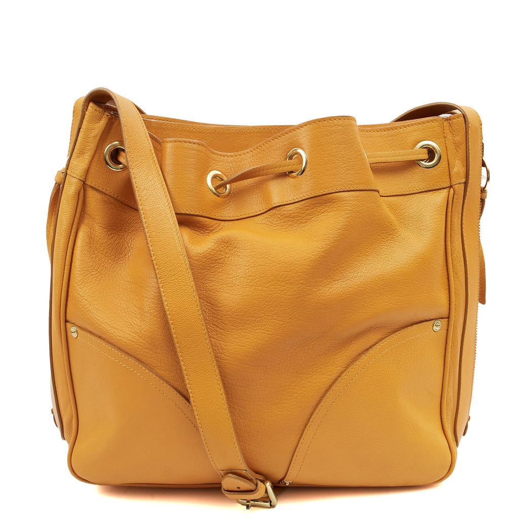Mulberry Bucket Bag Poppy in Yellow, Leather