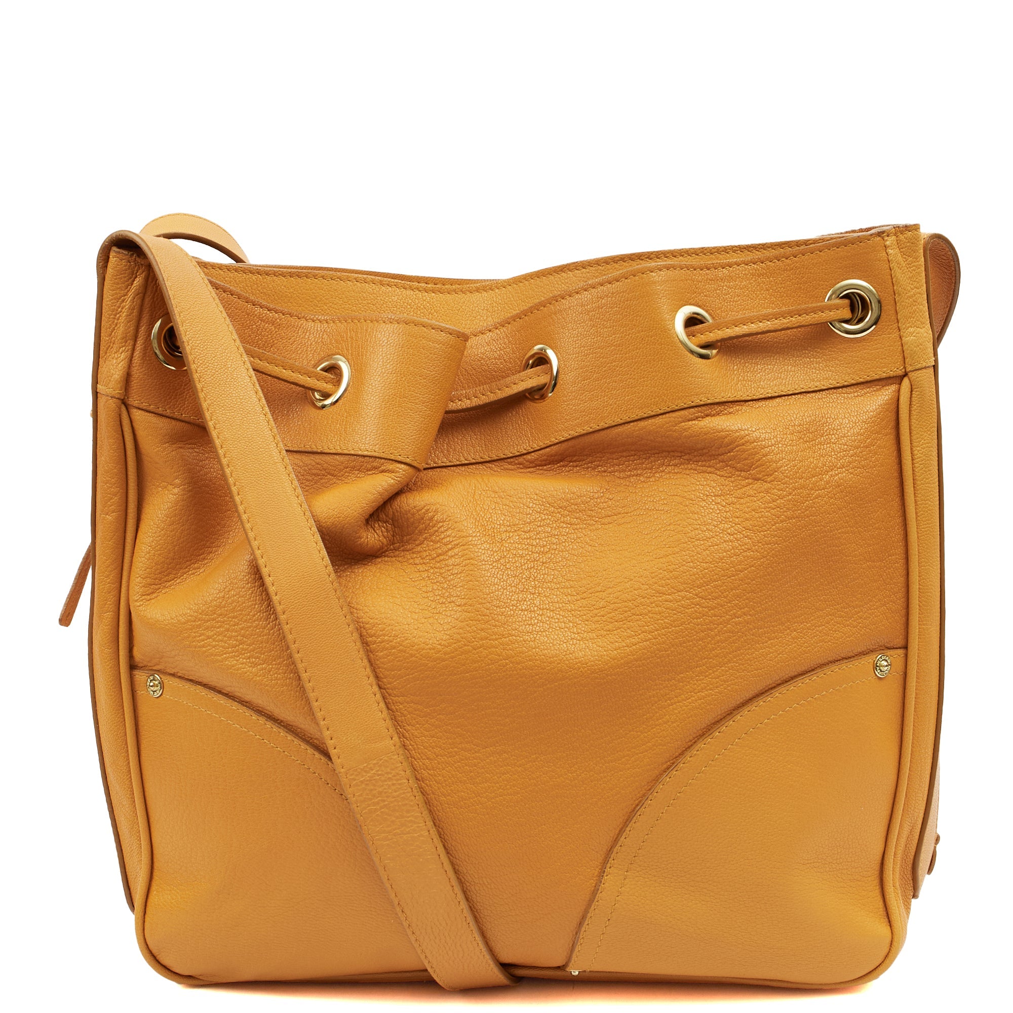 Mulberry Bucket Bag Poppy in Yellow, Leather
