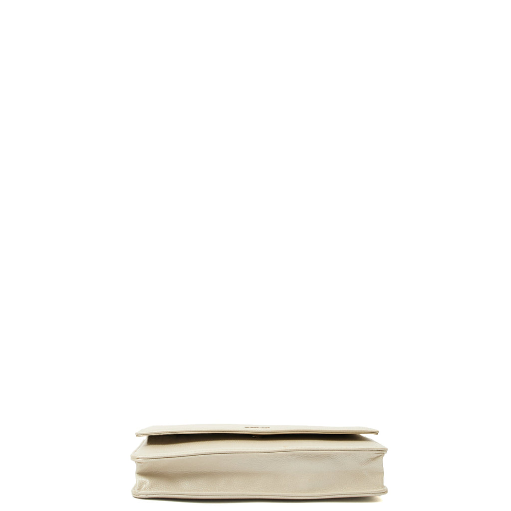 Chanel Cross Body Wallet on Chain in Metallic, Caviar Leather