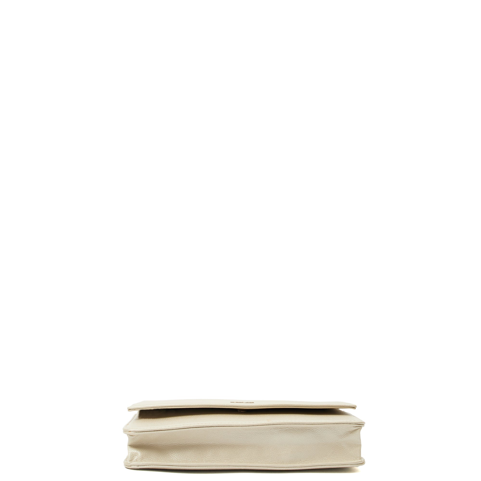 Chanel Cross Body Wallet on Chain in Metallic, Caviar Leather