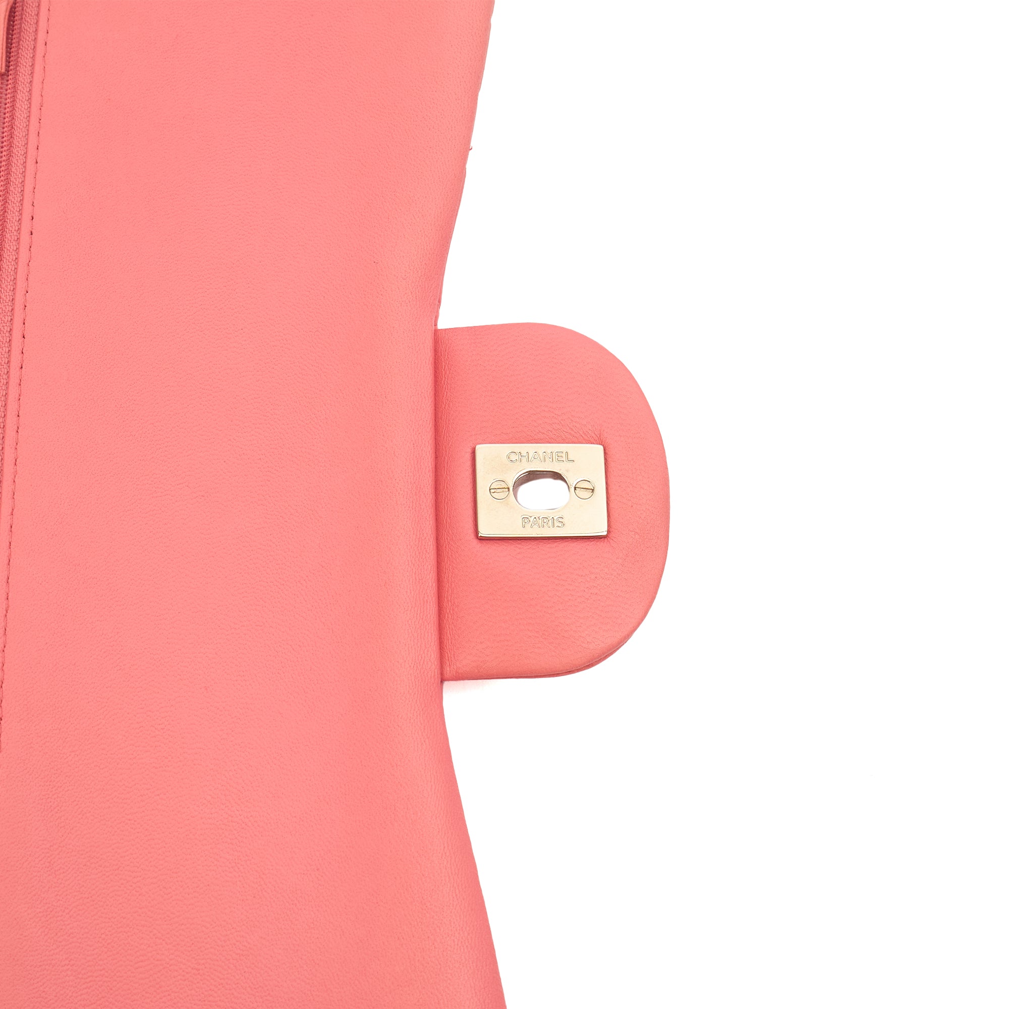 Chanel Shoulder Bag Classic Double Flap - Large in Pink, Lambskin Leather
