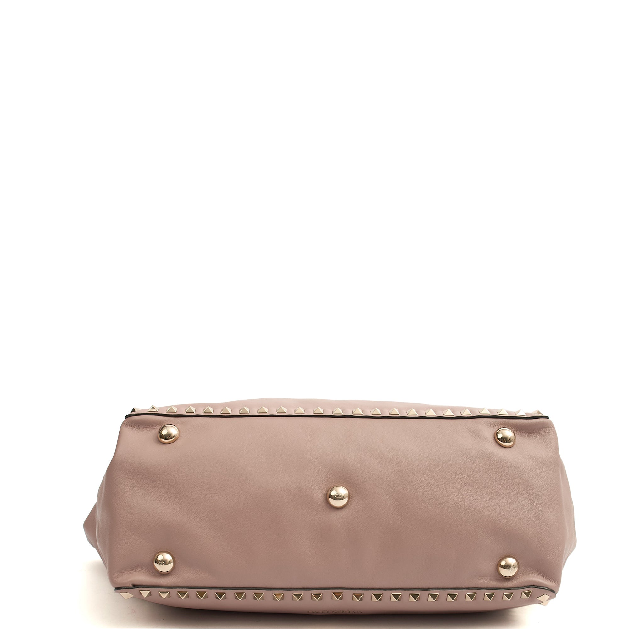 Valentino Tote Rockstud Lock Medium in Pink, Calfskin