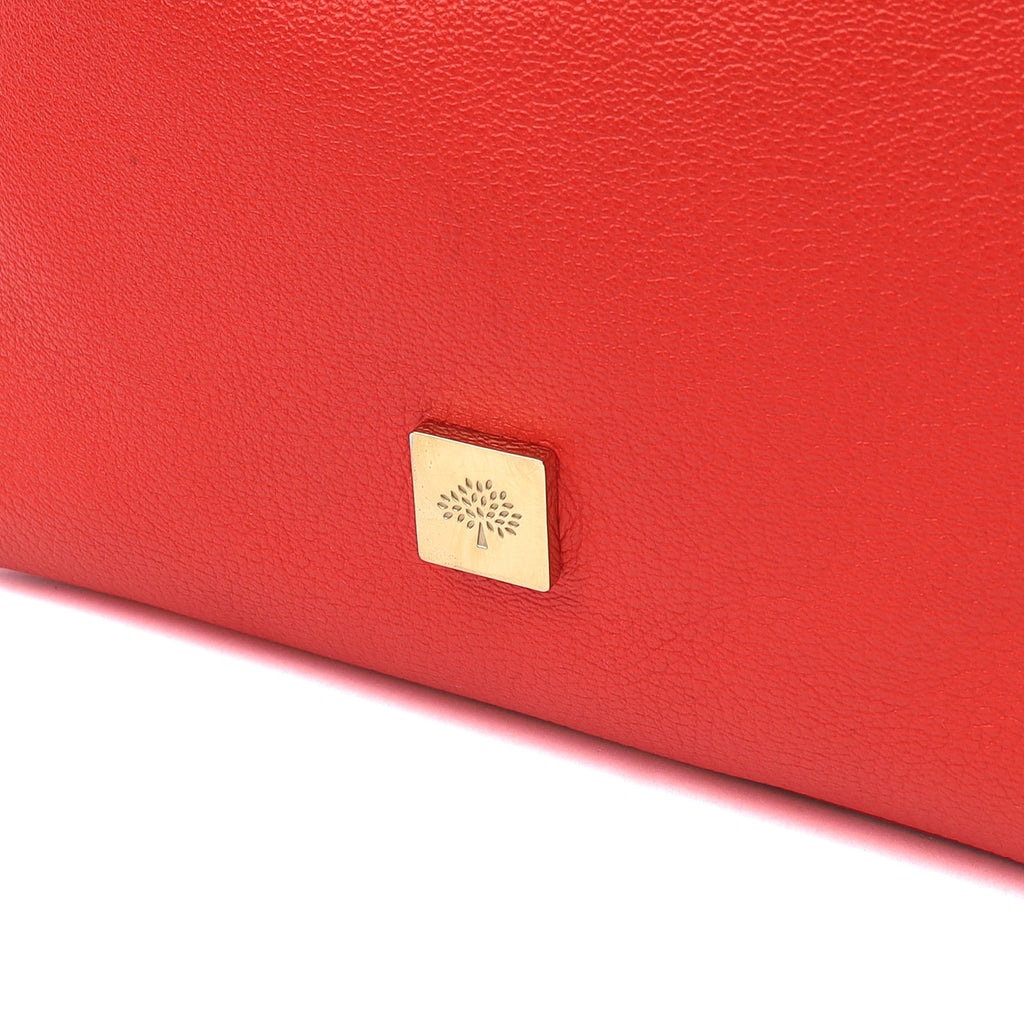 Mulberry Shoulder Bag Freya in Fiery Red, Calfskin Leather