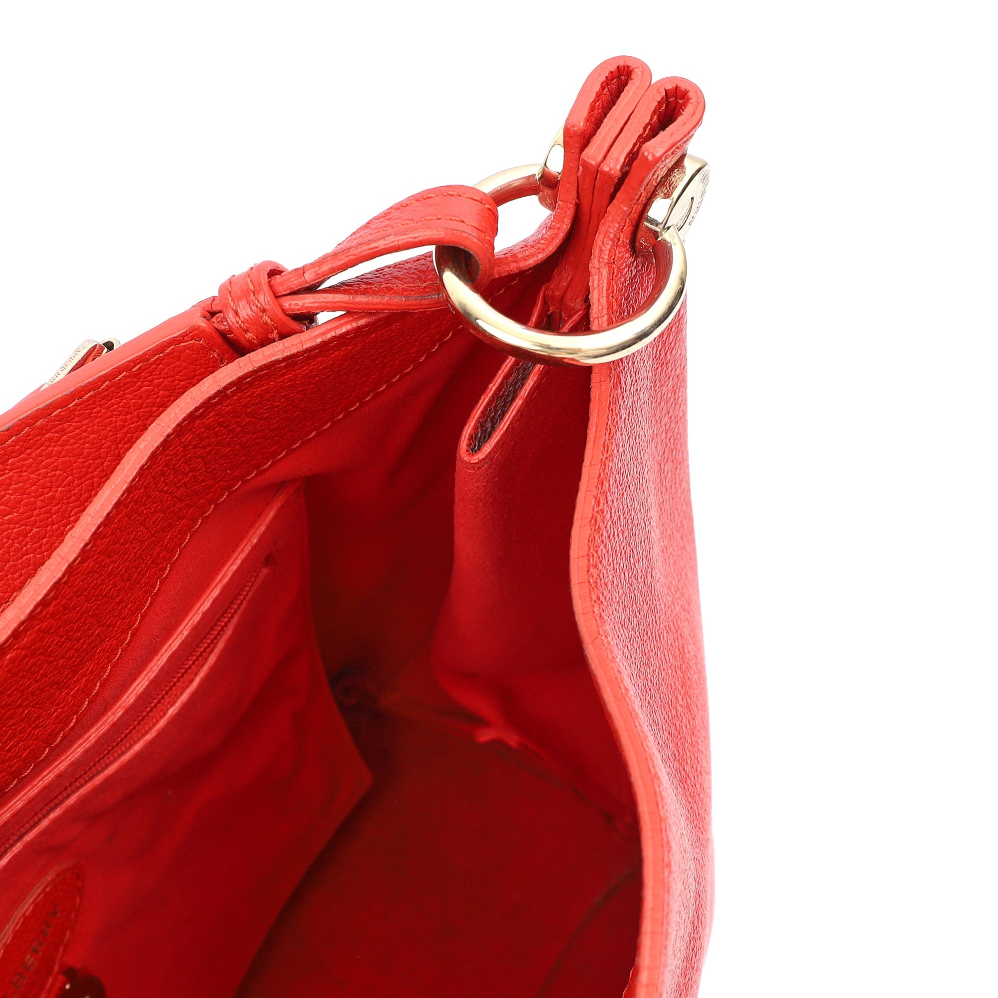 Mulberry Shoulder Bag Freya in Fiery Red, Calfskin Leather