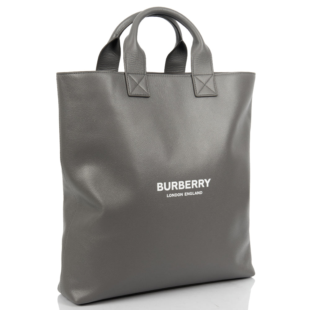 Burberry Tote in Grey, Leather