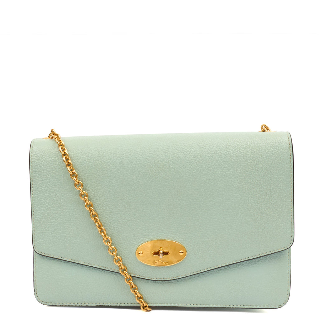 Mulberry Cross Body Darley Shoulder Bag  in Mint, Calfskin Leather