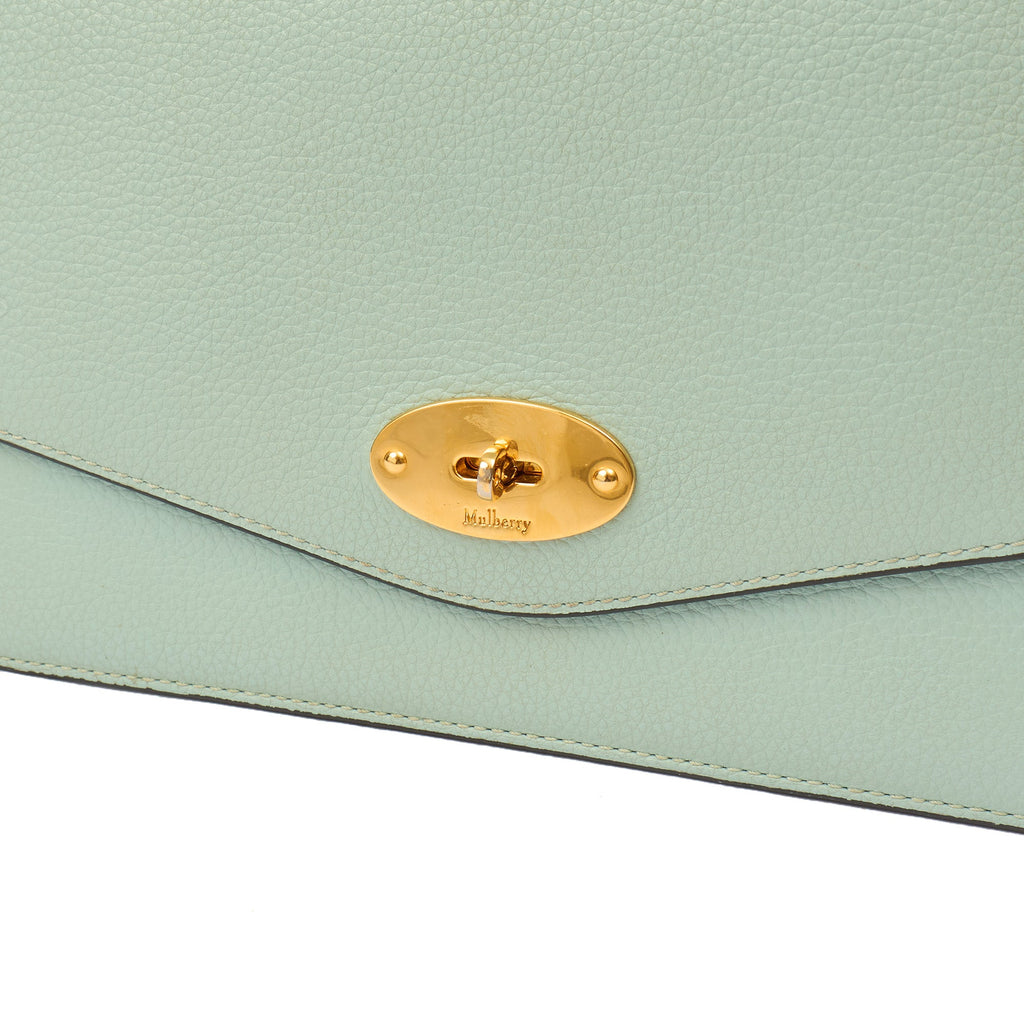 Mulberry Cross Body Darley Shoulder Bag  in Mint, Calfskin Leather